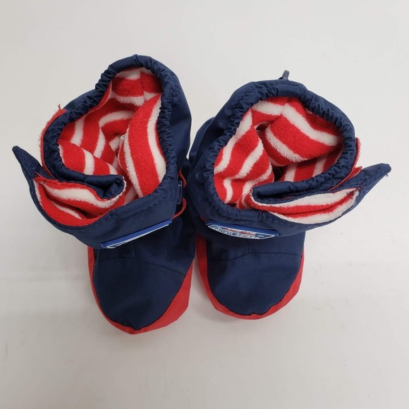 Jo Jo Splish Splash Rain Booties Jo Jo Maman Bebe Navy Blue Red - Picture 3 of 6